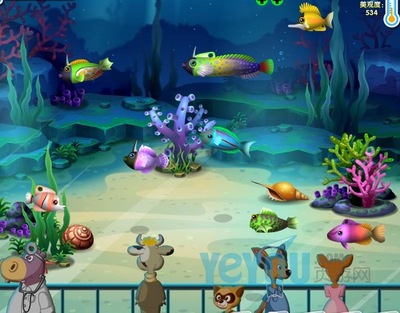 水族館經營SNS游戲《超級水族館》游戲截圖欣賞_yeyou.com頁游網